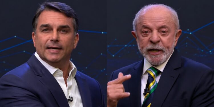 Os candidatos à presidência no debate da Band