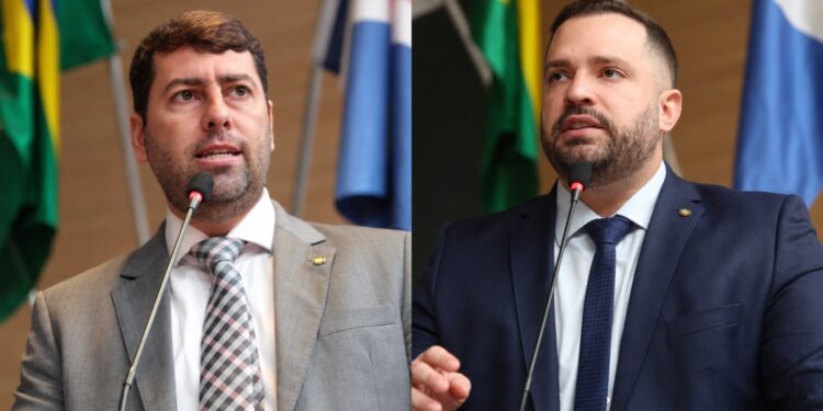 Os vereadores Samuel Salazar (MDB) e Marco Aurélio Filho (PV)