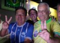 O deputado federal Mendonça Filho (PL) e o candidato a vice-presidente Alfredo Gaspar (PL)