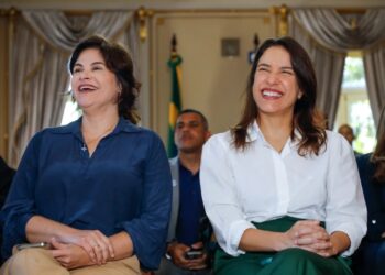 A governadora Raquel Lyra (PSD) e a vice-governadora Priscila Krause (PSD)
