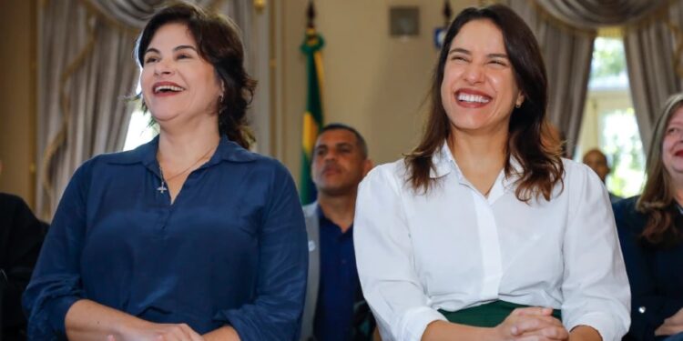 A governadora Raquel Lyra (PSD) e a vice-governadora Priscila Krause (PSD)