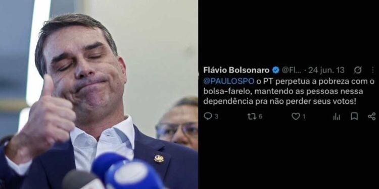 Flávio Bolsonaro apaga críticas ao Bolsa Família de sua conta no X