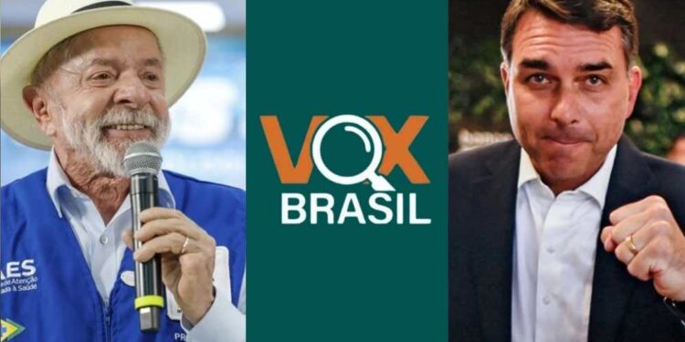 Vox Brasil aponta Lula à frente de Flávio Bolsonaro na corrida presidencial
