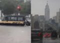 Policiais resgatam crianças ilhadas em van escolar em SP