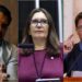 Isnaldo Bulhões (MDB-AL),  Bia Kicis (PL) e Mario Frias (PL-SP) [da esq. p/ dir.]