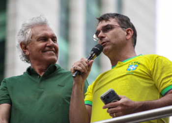 Ronaldo Caiado e Flávio Bolsonaro